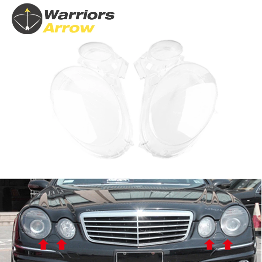 2 шт. пара для Mercedes Benz W211 E320 E350 E280 E300 E500 E550 2006 2007 2008 передняя фара Прозрачная крышка