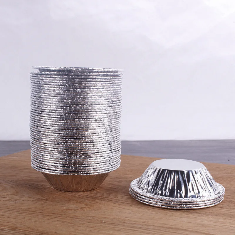 250 шт./лот одноразовая Форма для яиц круглые алюминиевые фольги форма пирогов на