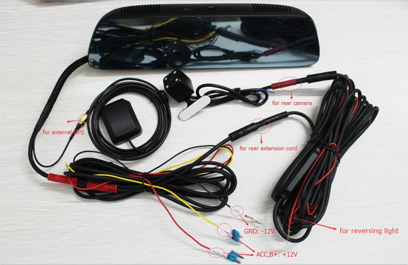 7 дюймов 3g Android 5,1 Видеорегистраторы для автомобилей сенсорный Dash Cam Зеркало заднего вида приборная Камера Двойной объектив gps навигацией, Wi-Fi, Bluetooth Регистраторы