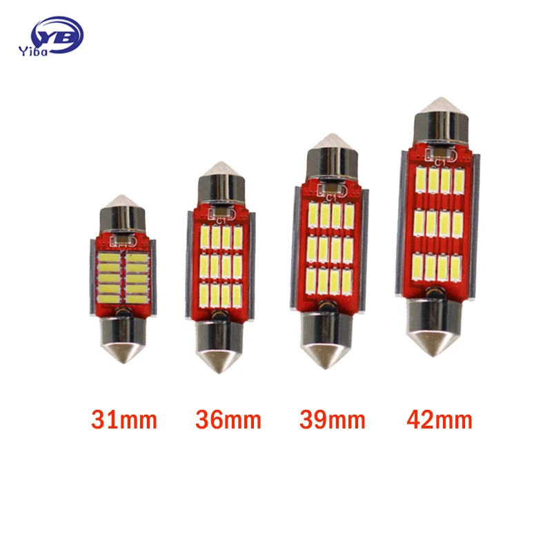 1 шт. Светодиодная лампа C5W без ошибок 31 мм 36 39 42 Festoon C10W 4014 SMD авто Стайлинг