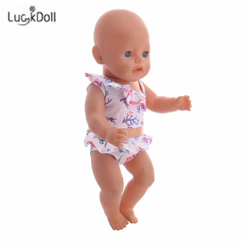 LUCKDOLL Купальник Модный костюм подходит 18 дюймов Американский 43 см Кукла одежда аксессуары, игрушки для девочек, поколение, подарок на день рождения