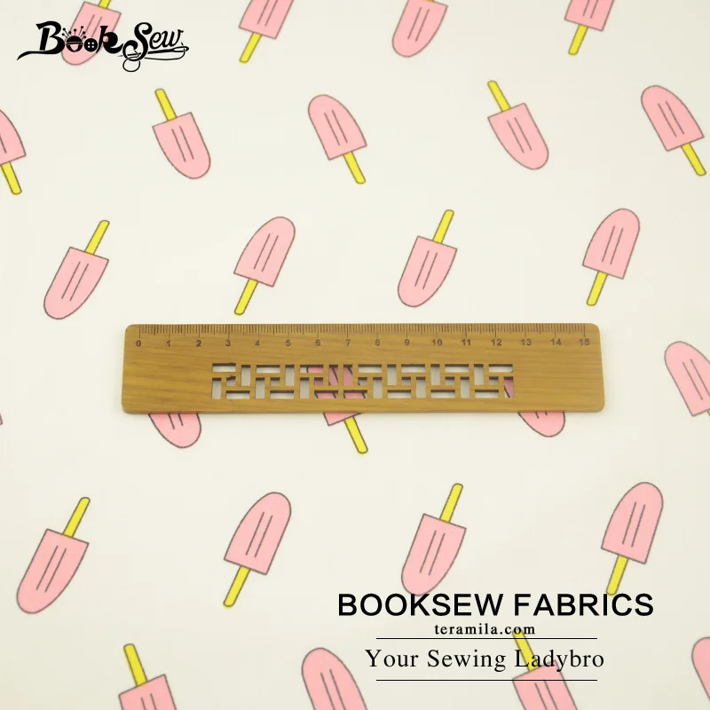 Домашний текстиль booksew хлопковая саржевая ткань розовый дизайн мороженого Мягкая стеганая ткань для вышивания кукол для простыни детское постельное белье кукла
