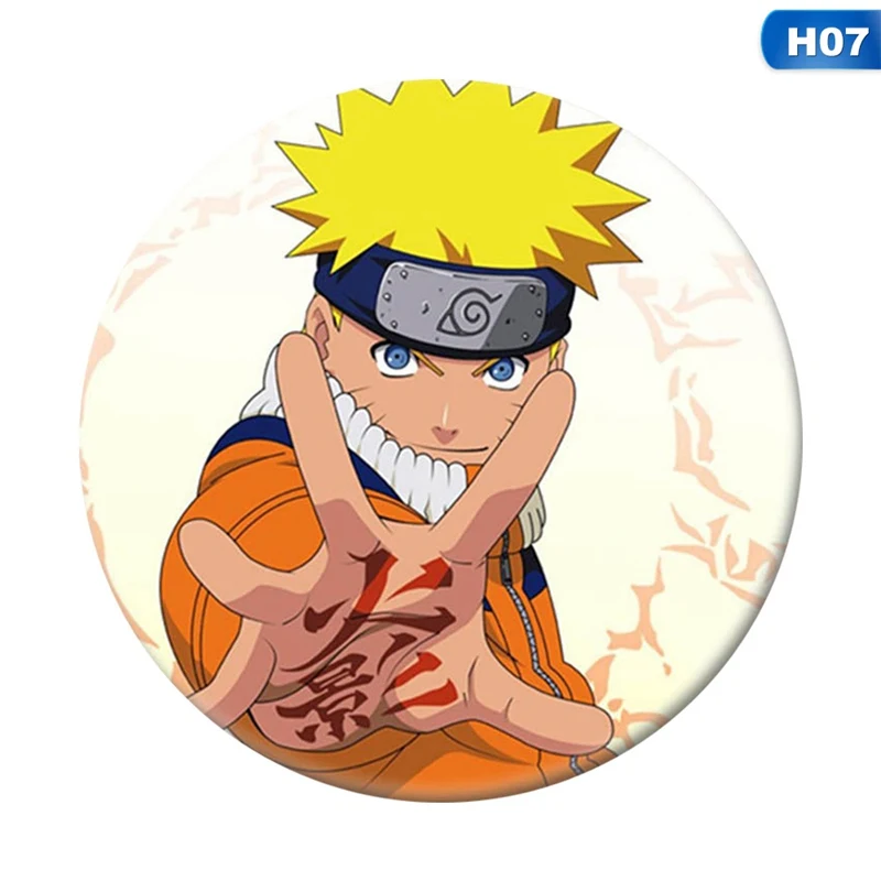 Костюм Наруто значок Косплэй аниме Гаара Uchiha SASUKE uzumaki костюм Наруто Брошь пластиковый держатель - Окраска металла: H07