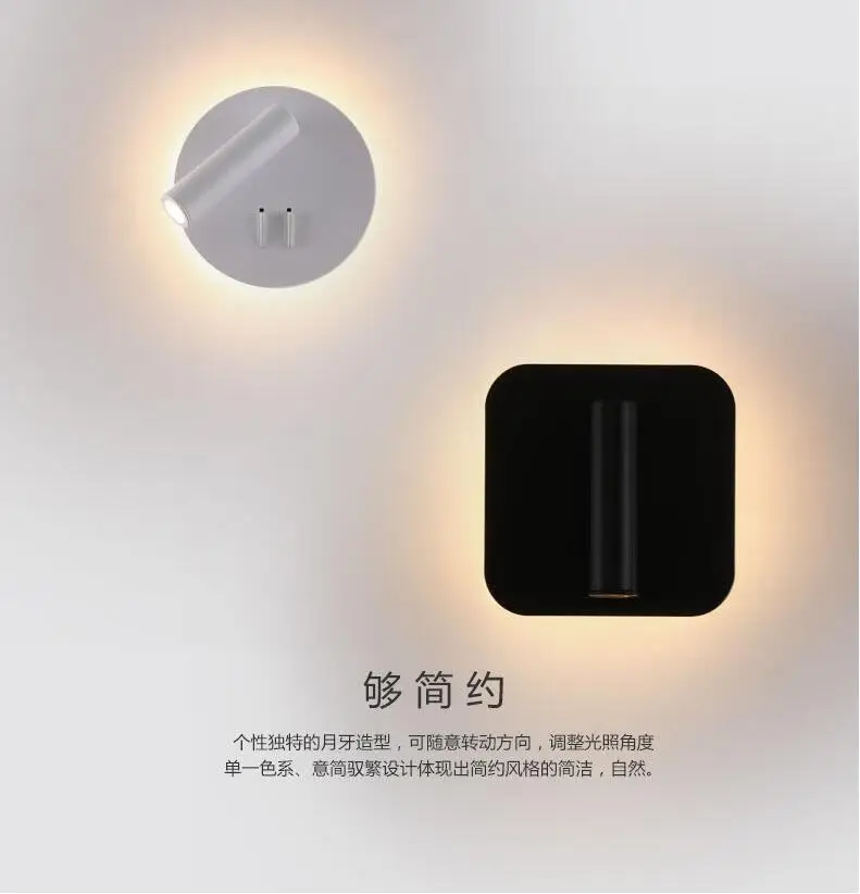 LED Wall Lamps Reading 12W Strip light Back bedroom Study living room Sconce Adjustable With Switch Bedside | Лампы и освещение