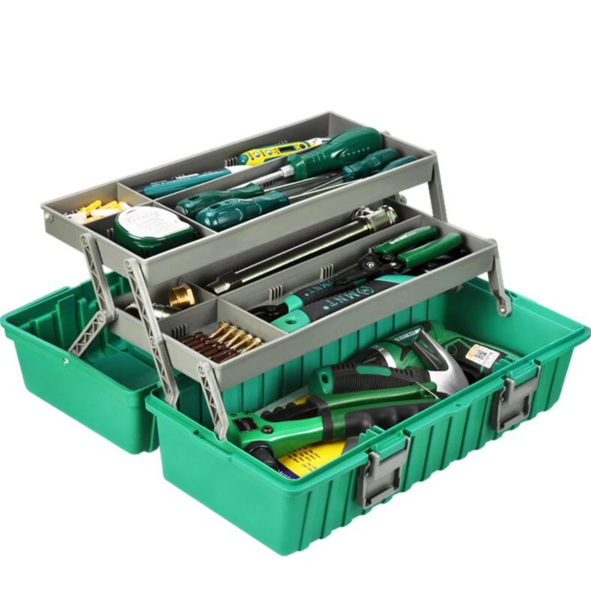 

430X170X190mm ABS Tool case toolbox Impact resistant folding waterproof equipment camera case travel fishing repair tool box