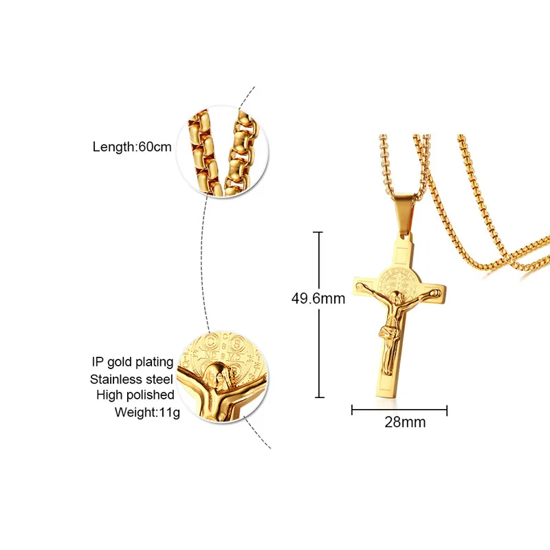 Модное высококачественное религиозное ожерелье мужское очаровательное золотое