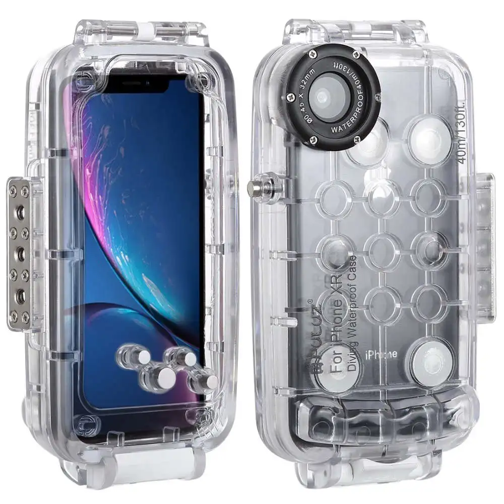 For iP XS Max XR PULUZ 40 м/130ft для подводного погружения и дайвинга телефон Защитный чехол для iPhone XS XR 8/7 плюс для huawei P20 PRO для Galaxy S9 - Цвет: For iP XS Max XR
