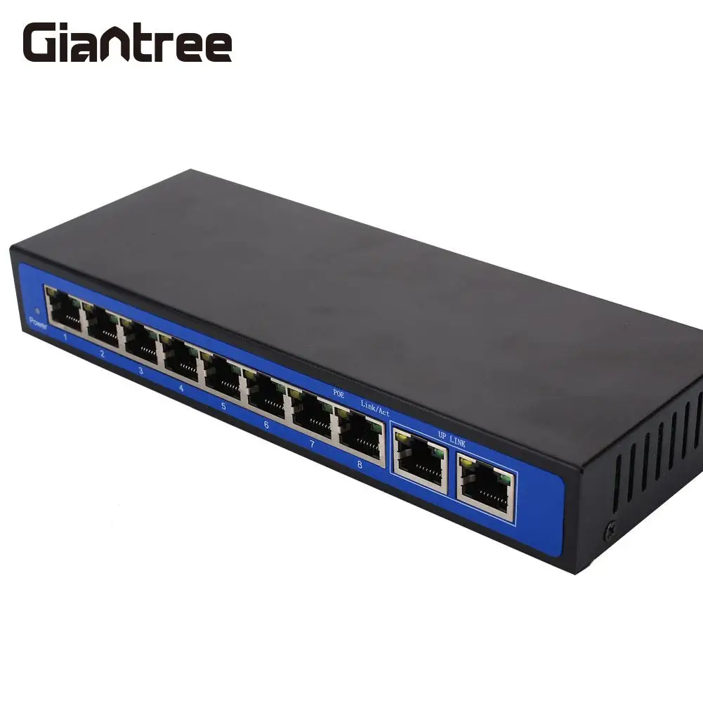 8 PoE Injector Poe Network Switches Professional Router POE Ethernet Switch Office 10/100 Mbps | Безопасность и защита