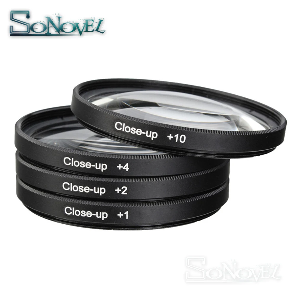 49 52 55 58 62 67 72 77 мм Макро-фильтр+ 1+ 2+ 4+ 10 комплект+ UV CPL FLD+ ND2 4 8 фильтр объектива камеры+ бленда для Canon Nikon sony