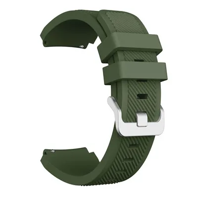 Army green 18 цветов, резиновый ремешок на запястье для huawei Watch GT, силиконовые ремешки для часов 22 мм для Honor Watch, волшебный сменный Браслет - Цвет: Army green