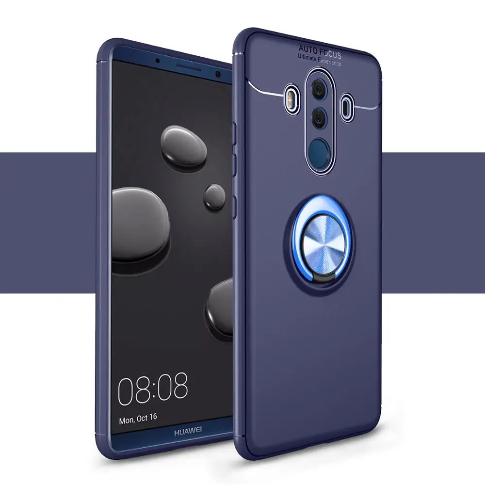 AXBETY для huawei mate 10 Lite/mate 20/P20 Ультра тонкие ТПУ чехлы обложки для huawei mate 10 Pro Чехол с кольцом - Цвет: F