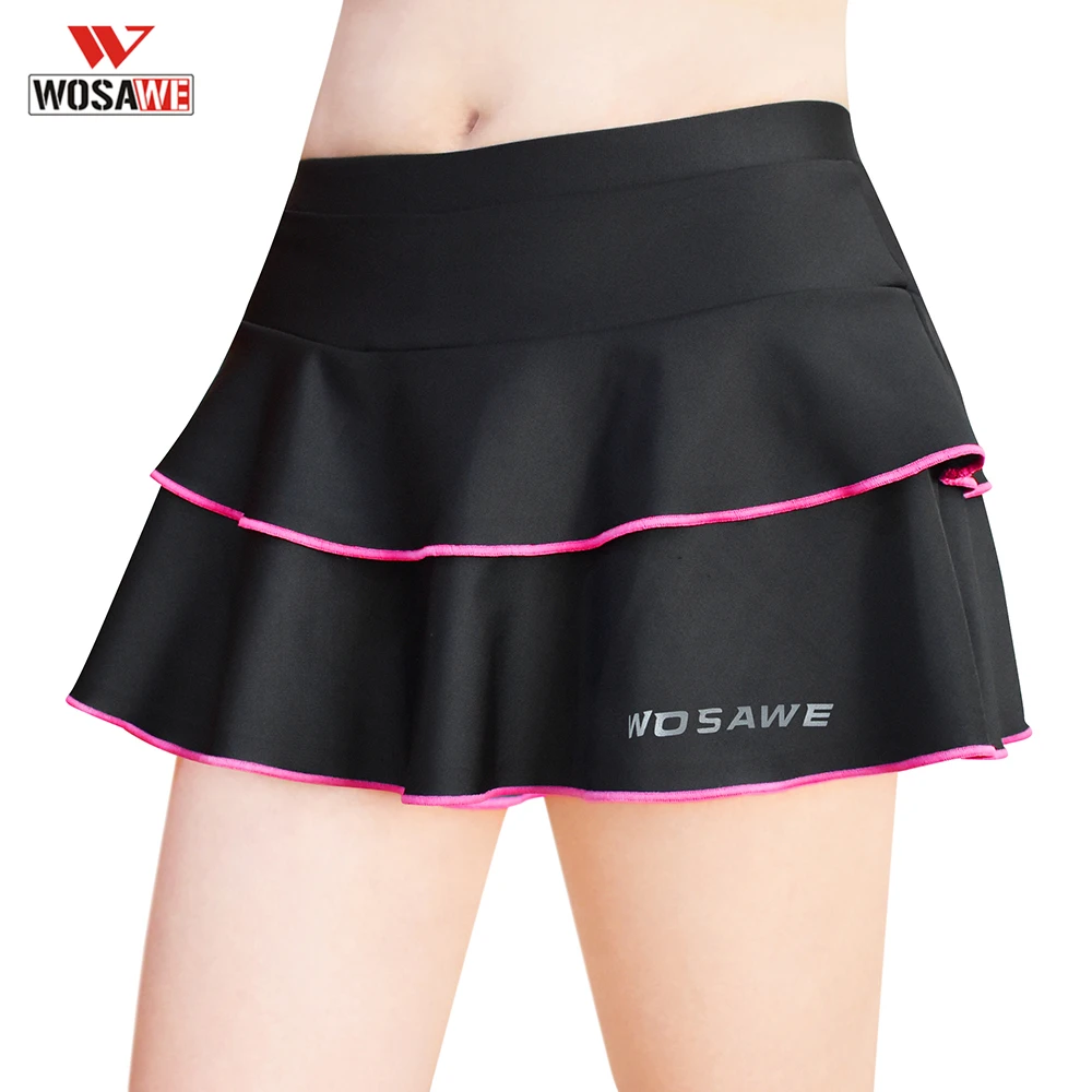 WOSAWE Спортивная теннисная юбка с подкладкой сексуальная короткая мини-юбка