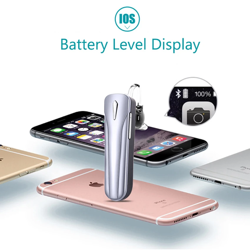 Беспроводные наушники спортивные гарнитура с шумоподавлением для iPhone Samsung LG HTC