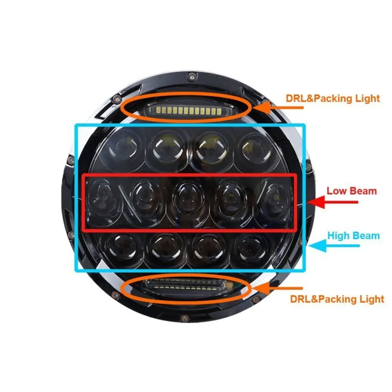 Фары светодиодные FADUIES 2 шт. лампы для Jeep Wrangler JK CJ LJ Hummer H1 H2 7 дюймов 75 Вт ДХО|h2 led|led