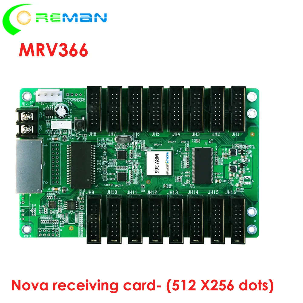 HD светодиодный дисплей светодиодной панели приемная карта Novastar MRV366, большая площадь управления Novastar приемная карта MRV366 512x256 пикселей