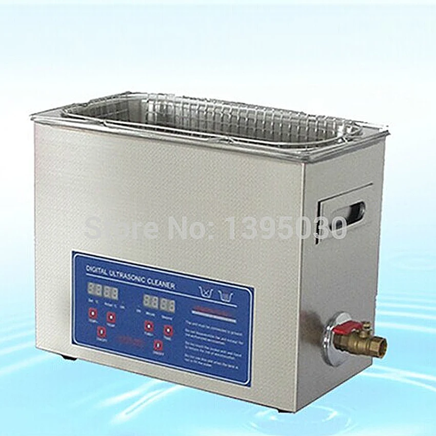 

1PC globe AC110V/220V digital ultrasonic cleaner 6.5Ldental PS-30A with timer&heater 40KHz with basket