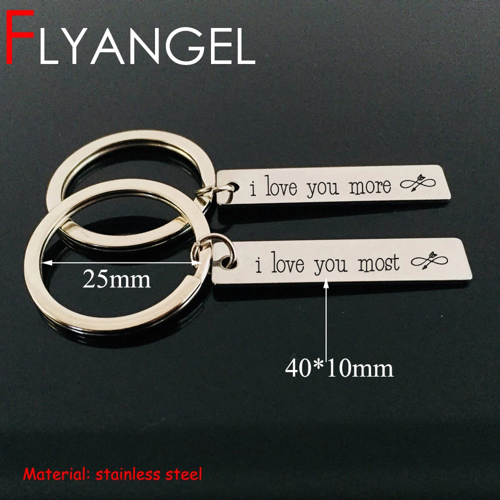 FLYANGEL 1 пара брелок Любовь Подарки для влюбленных пар ручная печать я люблю тебя