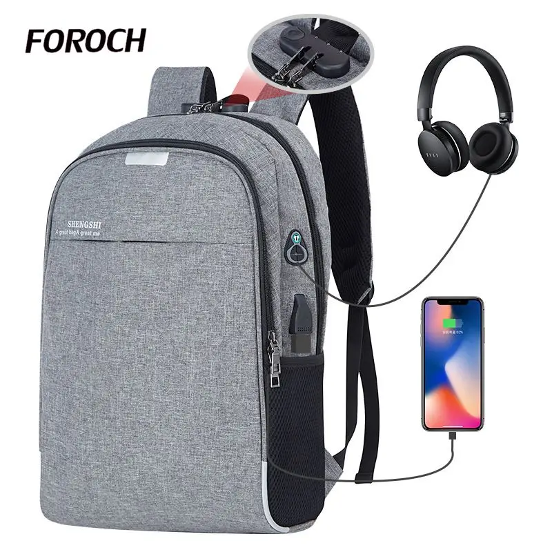 Рюкзак Для Ноутбука Мужской с usb зарядкой|Женские рюкзаки| |