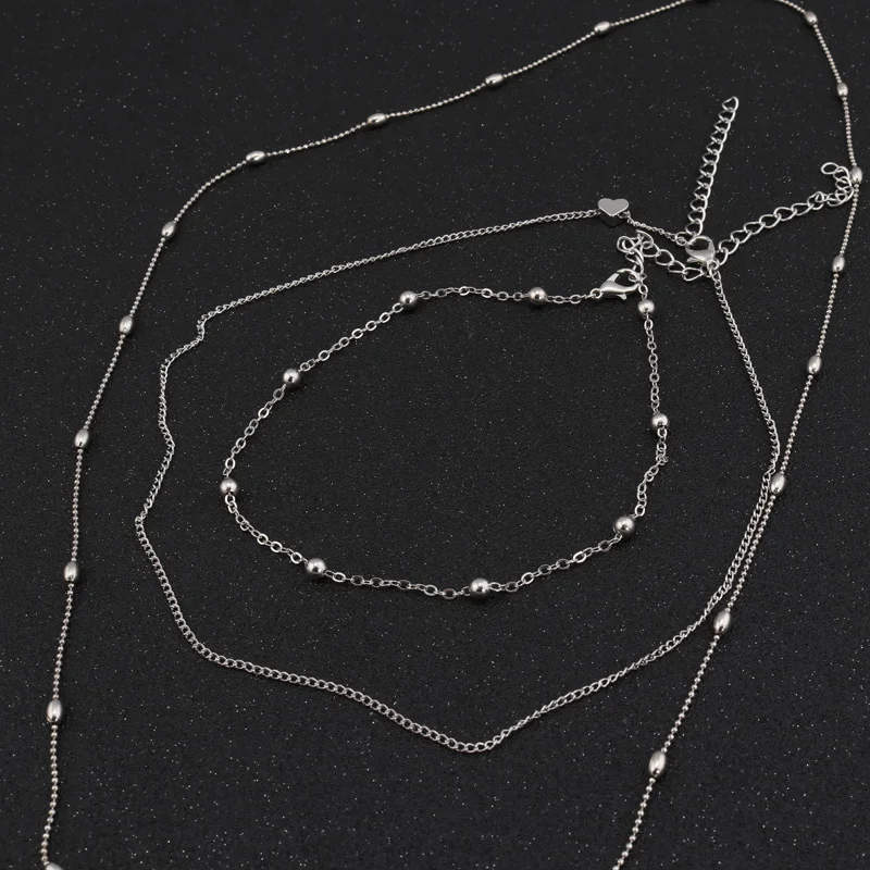 Новое поступление многослойная цепочка с бусинами Btuamb в форме сердца длинное