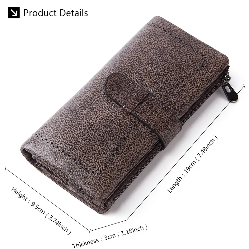 Хит повседневный стиль RFID анти магнитный мужской кошелек масло воск Воловья кожа