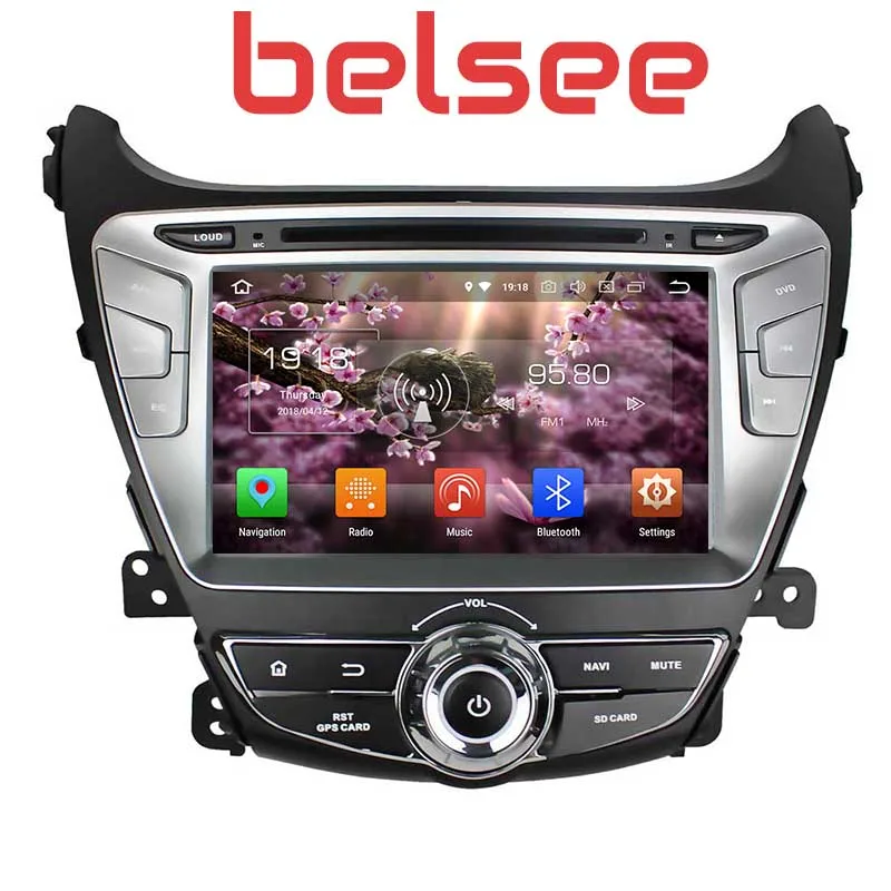 Головное устройство Belsee для Hyundai Elantra 2014 2015 android 8 0 IPS сенсорный экран Радио