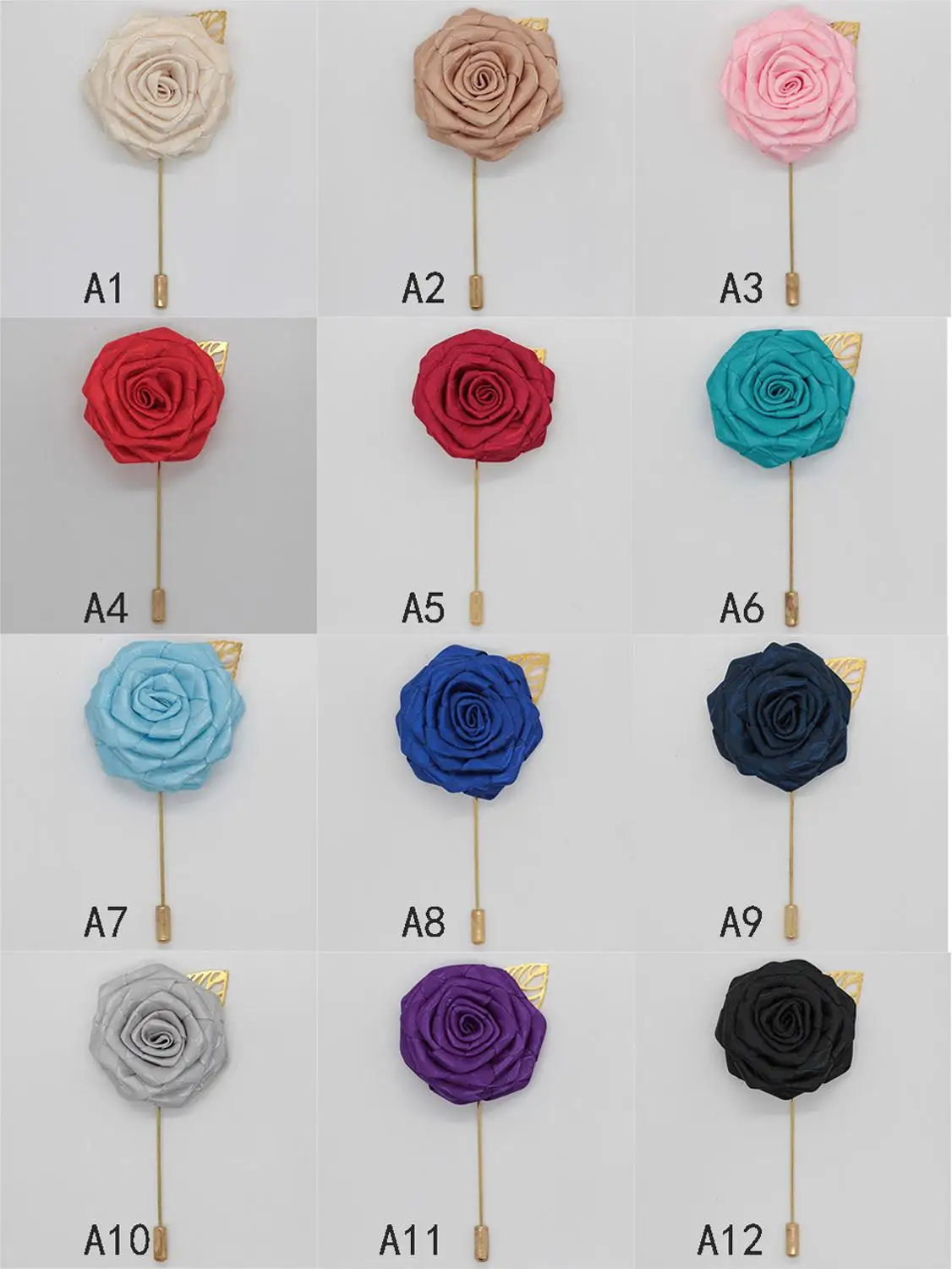 choose color number Дешево, ручная работа, с шелковой лентой жениха Бутоньерка Свадебный корсаж и бутоньерки розового лепестка, цветок для Для мужчин выпуск Выпускной XH0012A - Цвет: choose color number