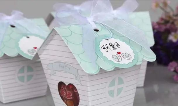 Мини-гнездо для любви домик Птицы Детская коробка конфет Свадебные коробки