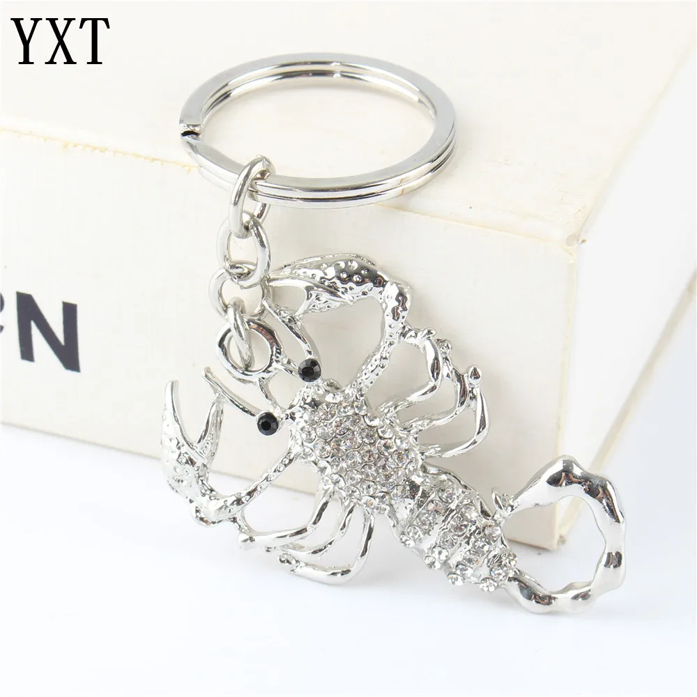 Silver Scorpion Crystal Charm Purse Handbag Car Key Ring Chain Party Wedding Birthday Christmas Gift | Украшения и аксессуары