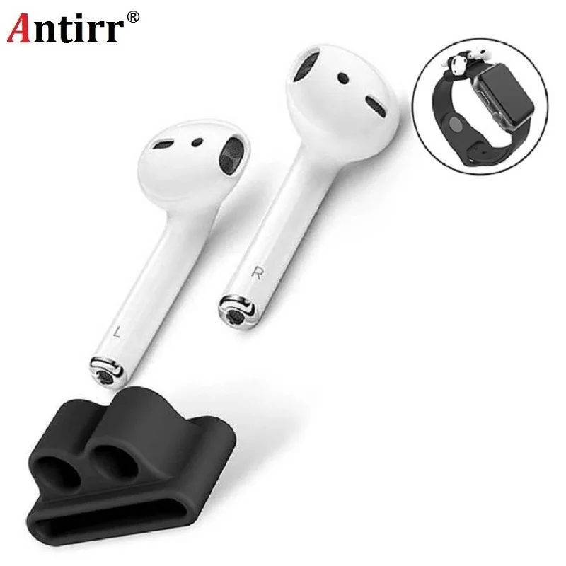 Мини держатель из силикона с защитой от потери для AirPods Спортивный Портативный