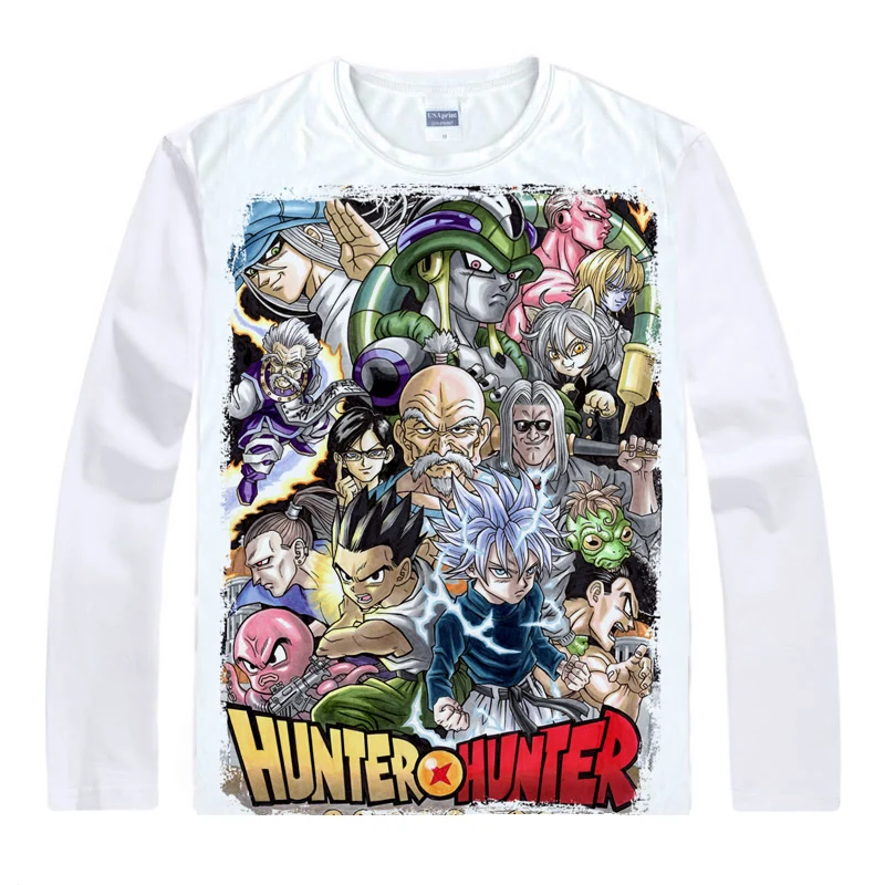 Coolprint Футболка с изображением в стиле аниме Hunter Хантер Футболки для женщин мульти-стиль с длинным рукавом Гон Фрикс хоть Скворцов Косплэй motivs Kawaii Рубашки для мальчиков - Цвет: Style 17