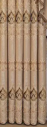 Brown Curtains Коричневый цвет Европа шторы ткань для гостиная спальня окна геометрический вышитые ткани шторы украшения - Цвет: Brown Curtains
