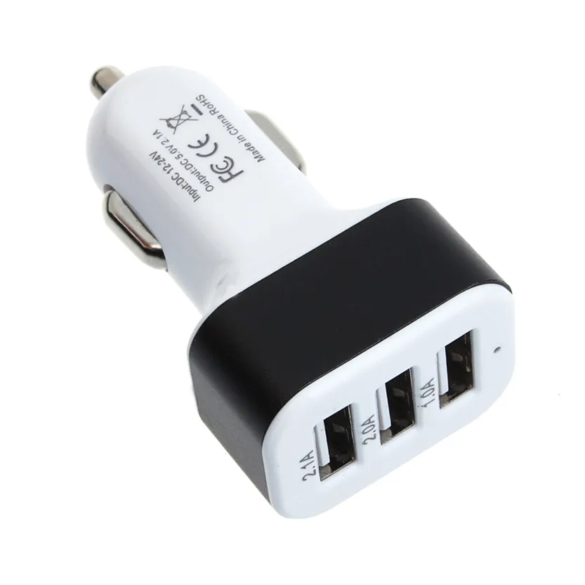 Автомобильное Универсальное зарядное устройство USB 12 в 24 В до 5 с 3 портами для