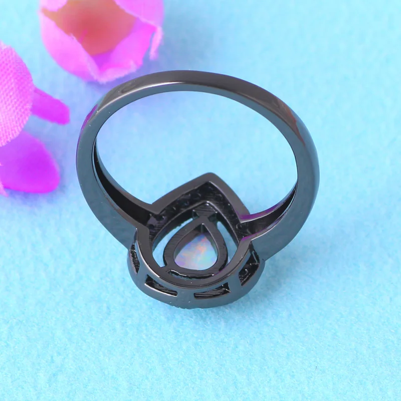 Серебристые штампованные кольца с белым огненным опалом для женщин лидер продаж