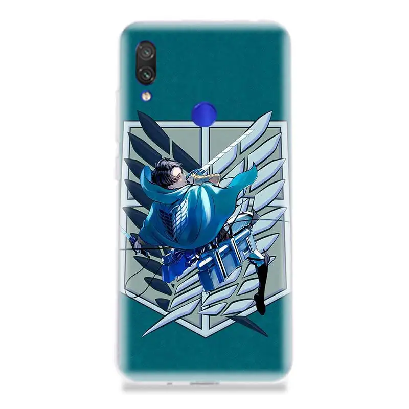 Shingeki No Kyojin Аниме силиконовый чехол для телефона Xiaomi Redmi 4 4A 4X5 5A 6 6A 7 Pro TPU искусство