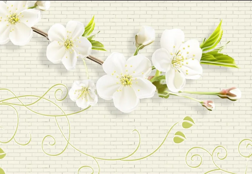 Современные короткие элегантные цветочные 3d обои на заказ настенные фрески ТВ