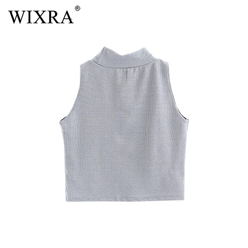 Базовый короткий топ Wixra Новинка лета 2018 тонкие резервуары из хлопка для