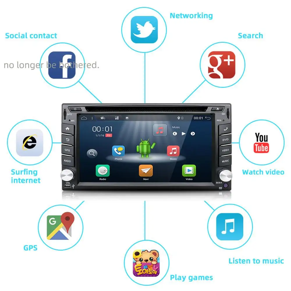 Bosion Универсальный 2 Din Android 10 0 автомобильный dvd плеер GPS + wifi bluetooth радио