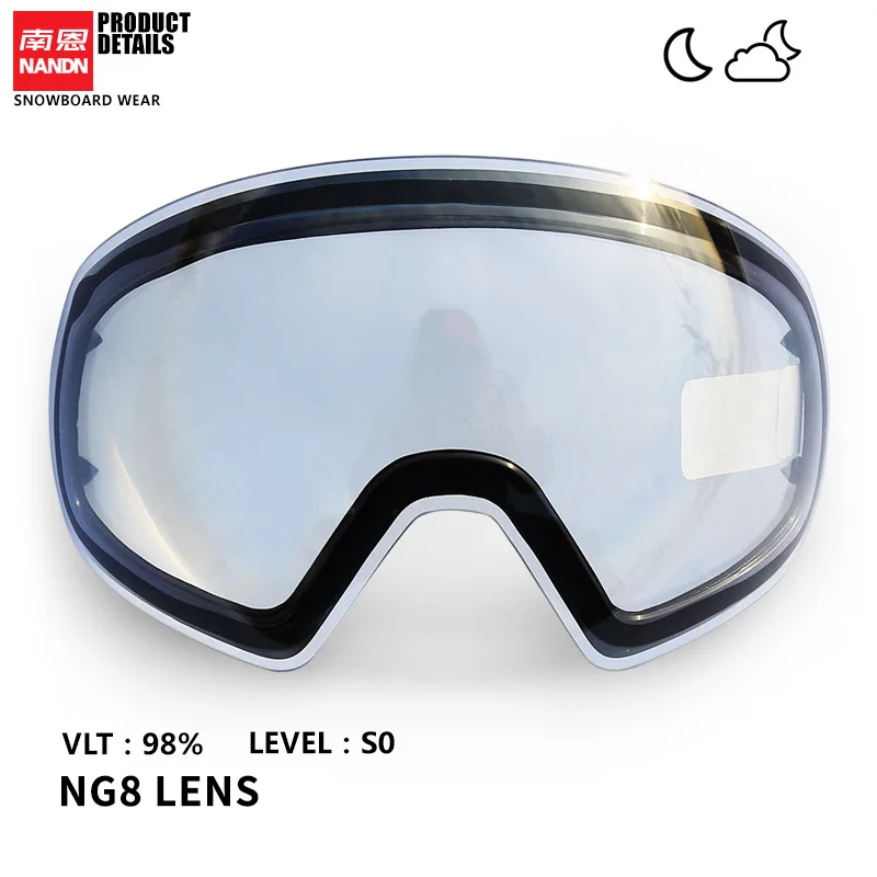 NANDN лыжные линзы двухслойные Анти туман и UV400 подходит для NG8|Лыжные очки| |