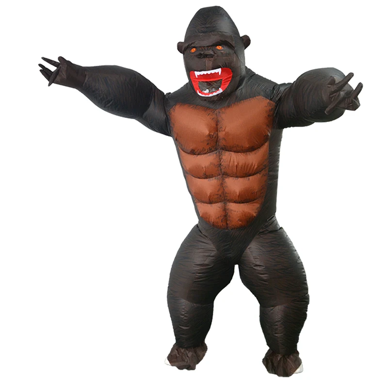 Jurassic World Park Inflatable Gorilla Halloween Costumes Chimpanzee King Kong Clothes Anime Cosplay Suits for Adults | Тематическая