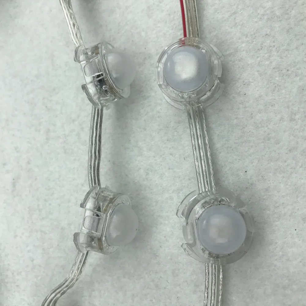 

50pcs/string 5.5cm spacing DC5V 20mm WS2811 5050 SMD pixel module;clear wire;frosted cover; RGB addressable full color;IP68 rate