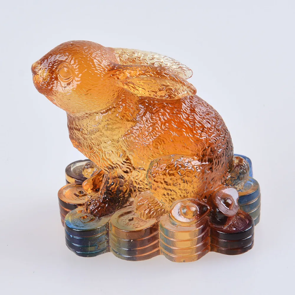Liuli 12 китайских знаков зодиака статуэтка кролика Paperweight красивые коллекционные