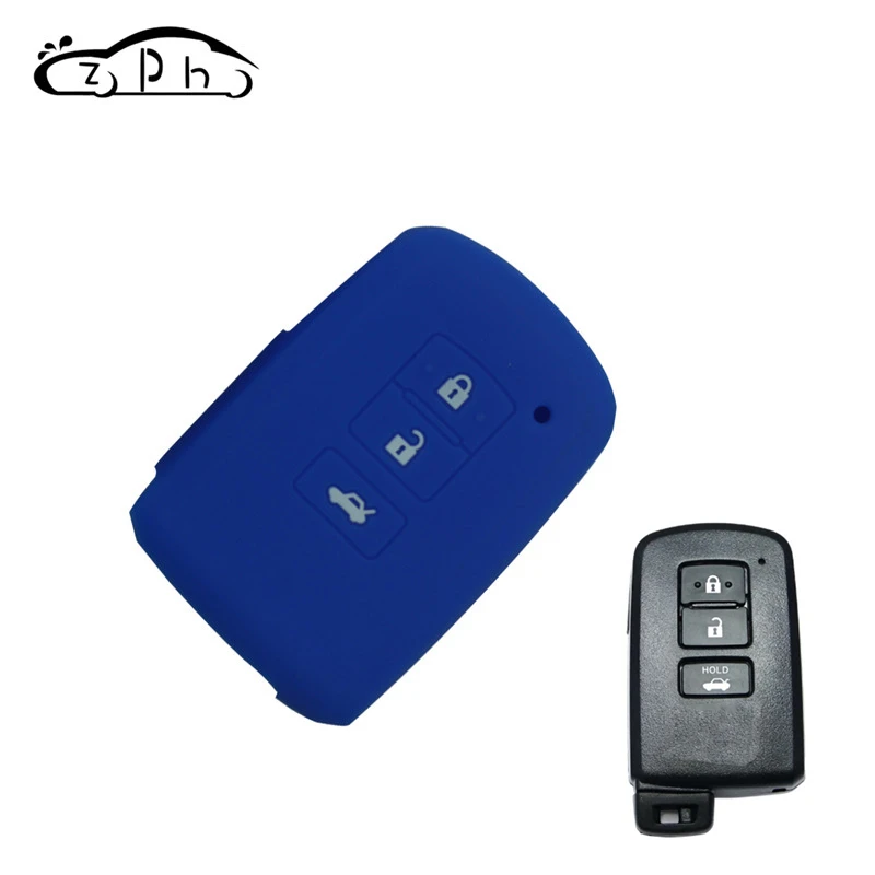 Чехол силиконовый для дистанционного ключа с 3 кнопками Toyota Camry Corolla Avalon Rav4 Land