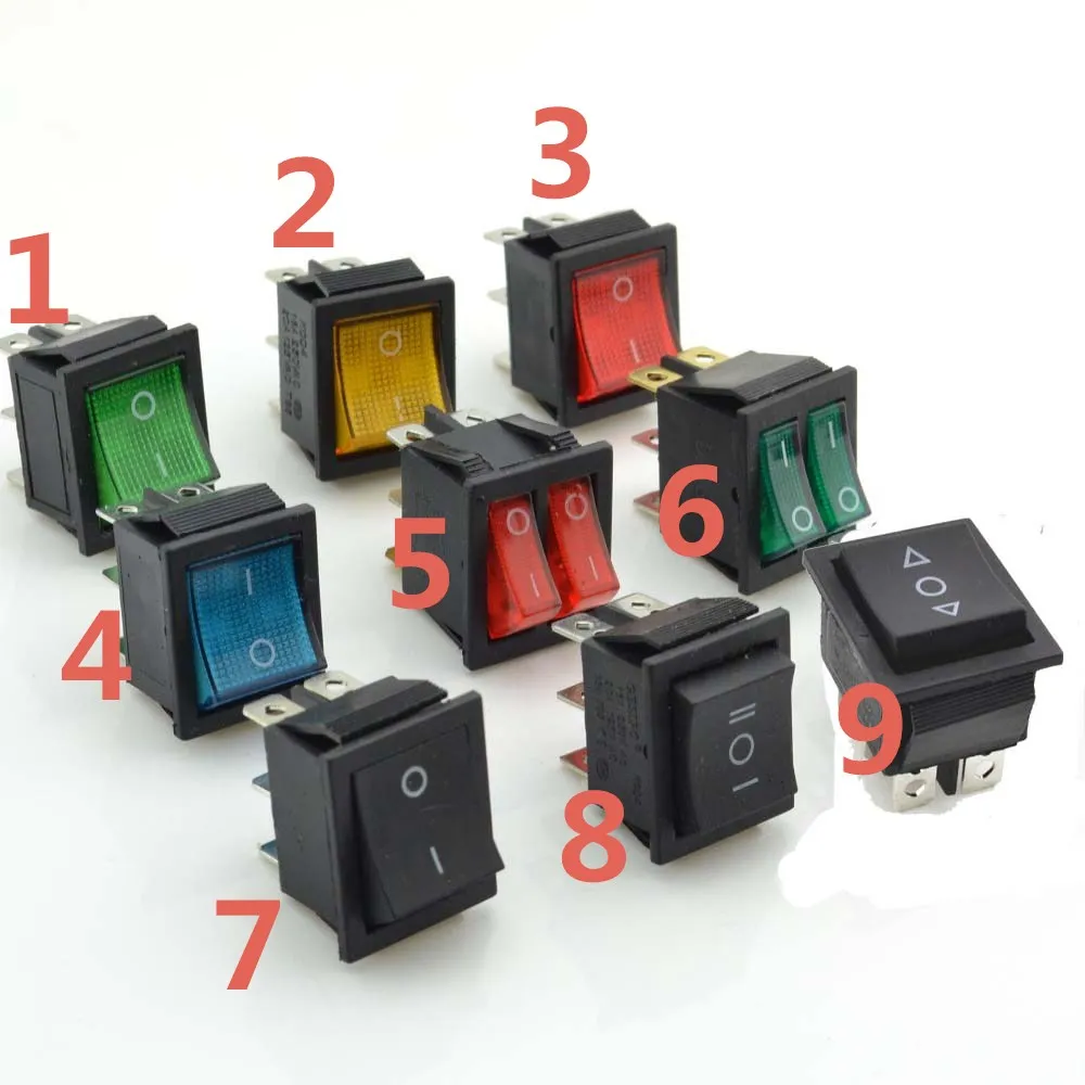 Переключатель питания с 6 контактами и светильник кой 9 шт.|switch glass|switch standardswitching