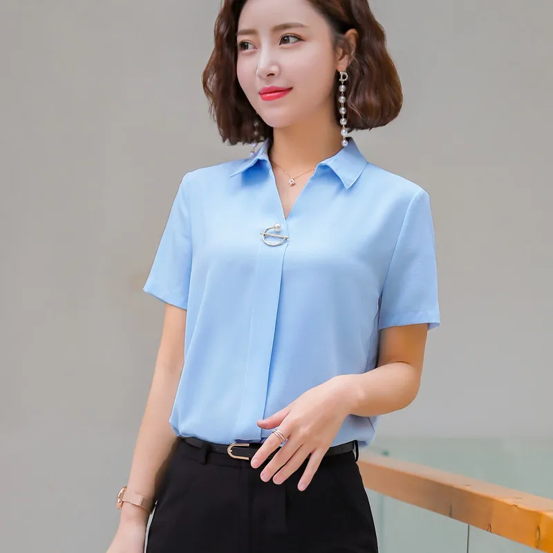 Naviu Новое поступление высокое качество blusas mujer de moda Женские топы и блузки размера плюс рубашка с коротким рукавом