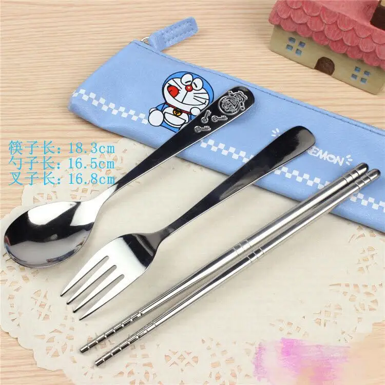 Fashion Tableware Cutlery Cookware Cartoon Hello Kitty or Gifts Stainless Steel Tableware Dinnerwear Sets