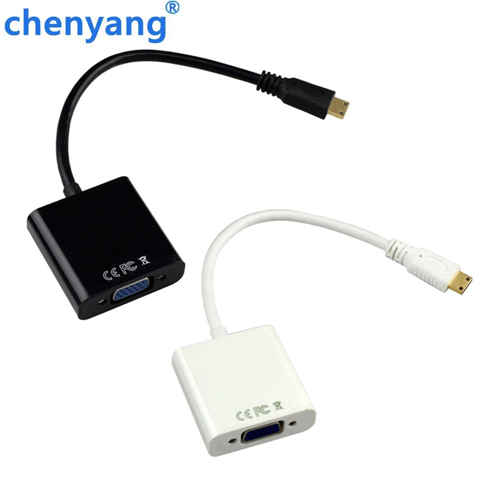 Высокоскоростной Переходник VGA с позолоченным разъемом 1080P MINI HDMI совместимый к