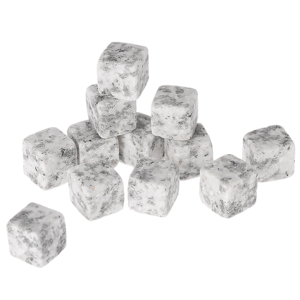 12 шт. 18 мм натуральный Виски камни охладитель вина кубов динка пивной ледяные для