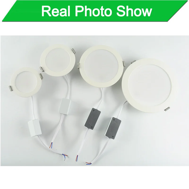Ультра-тонкий светодиодный светильник 3 Вт 5 7 12 18 AC 220 В 240 2835SMD круглый панельный