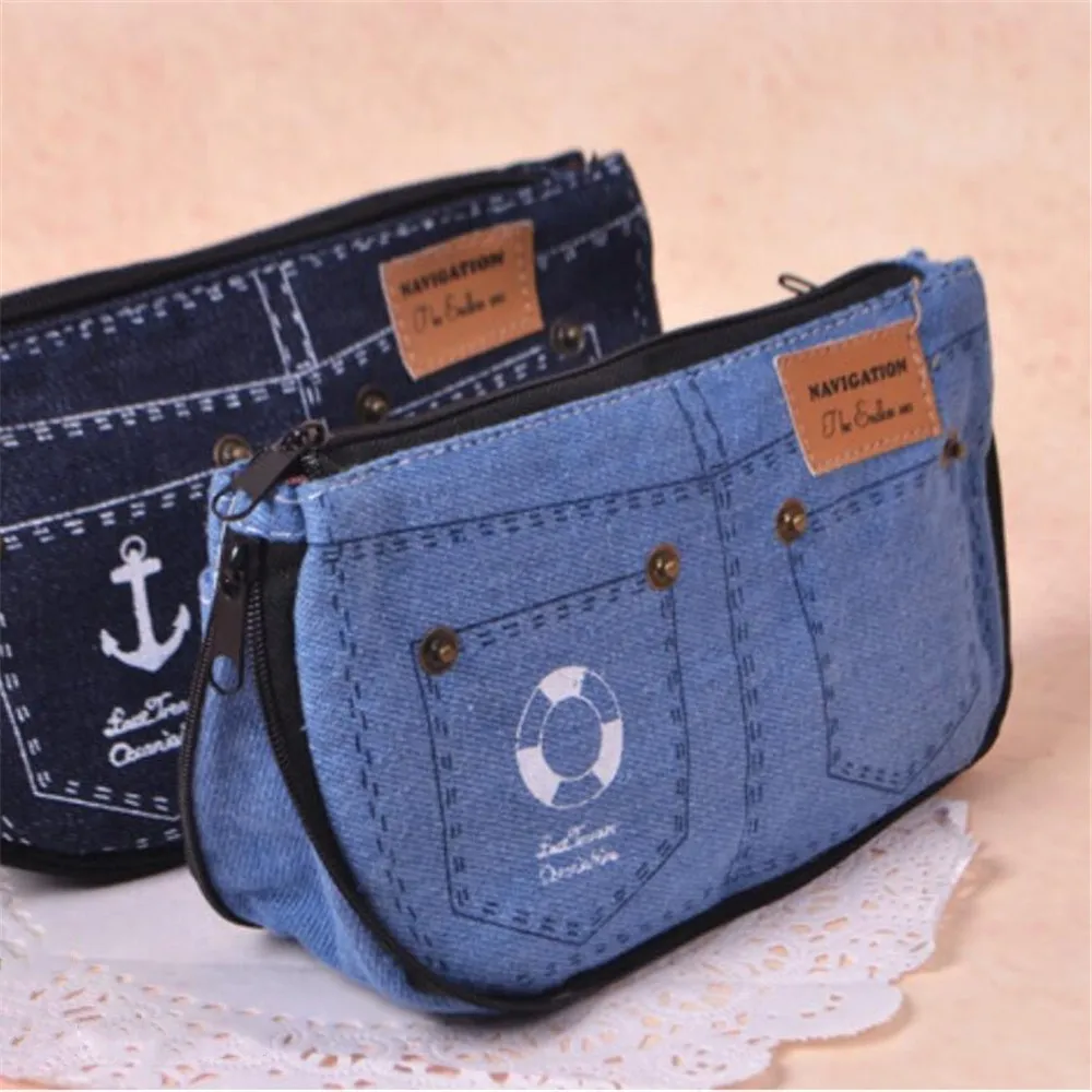 1 шт. милые модные джинсовые джинсы большой емкости школьные принадлежности