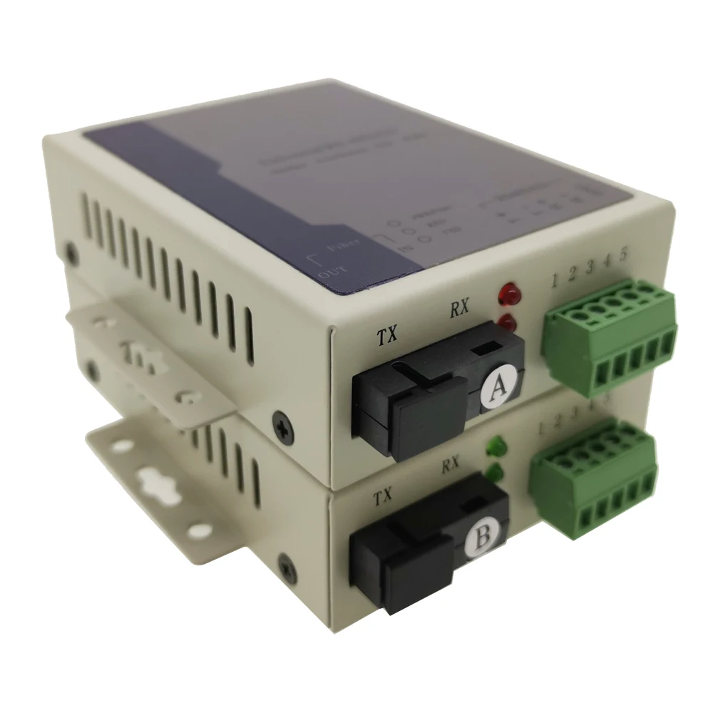 RS485/422 к Ethernet оптического волокна модем одномодовый SC 20 км rs485 к ethernet волоконный преобразователь 485 Промышленный контроль светильник